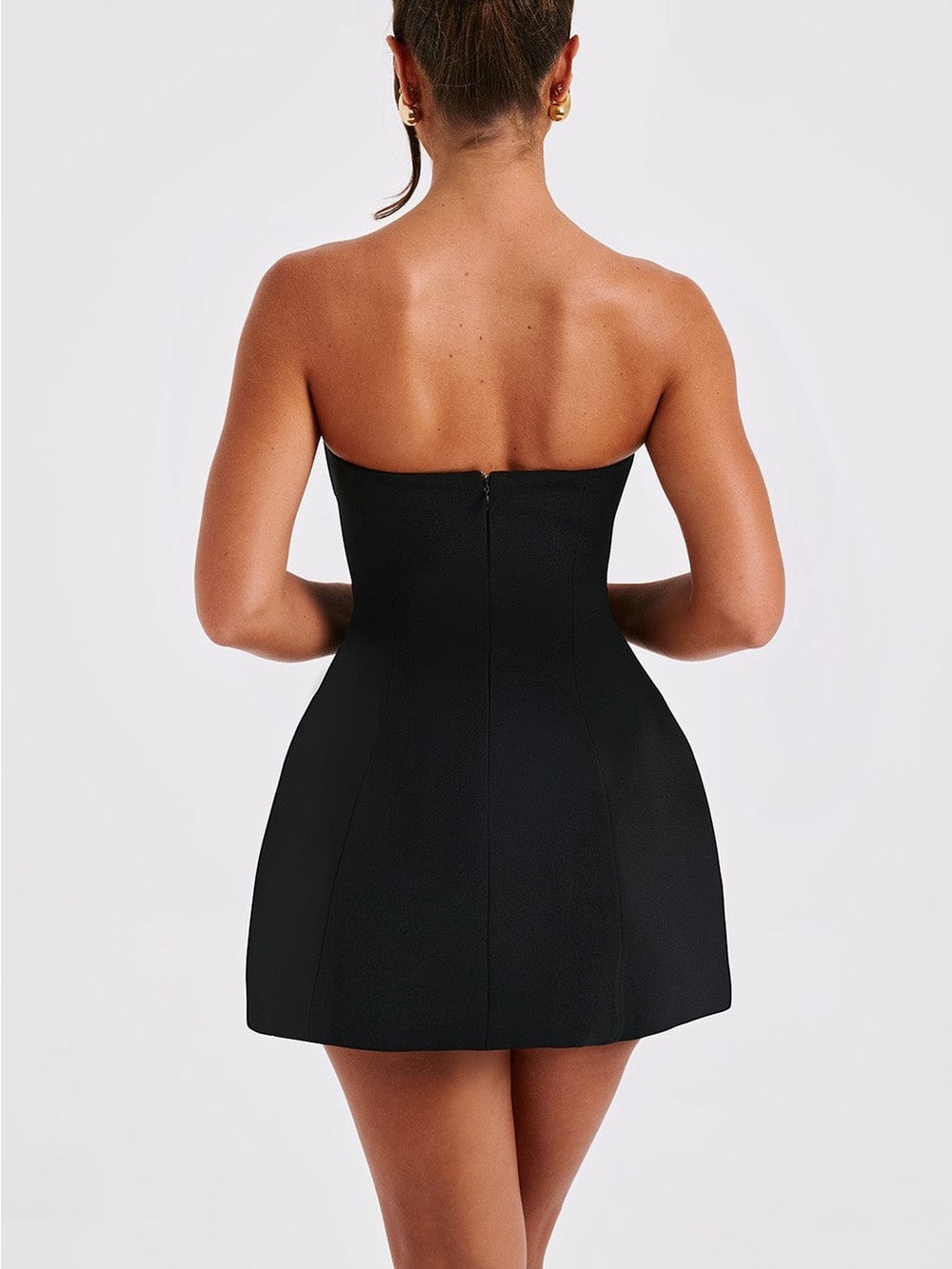 NWT$200 REVOLVE Australia BABYBOO Asha Black A-Line Mini Dress US S - Picture 3 of 8